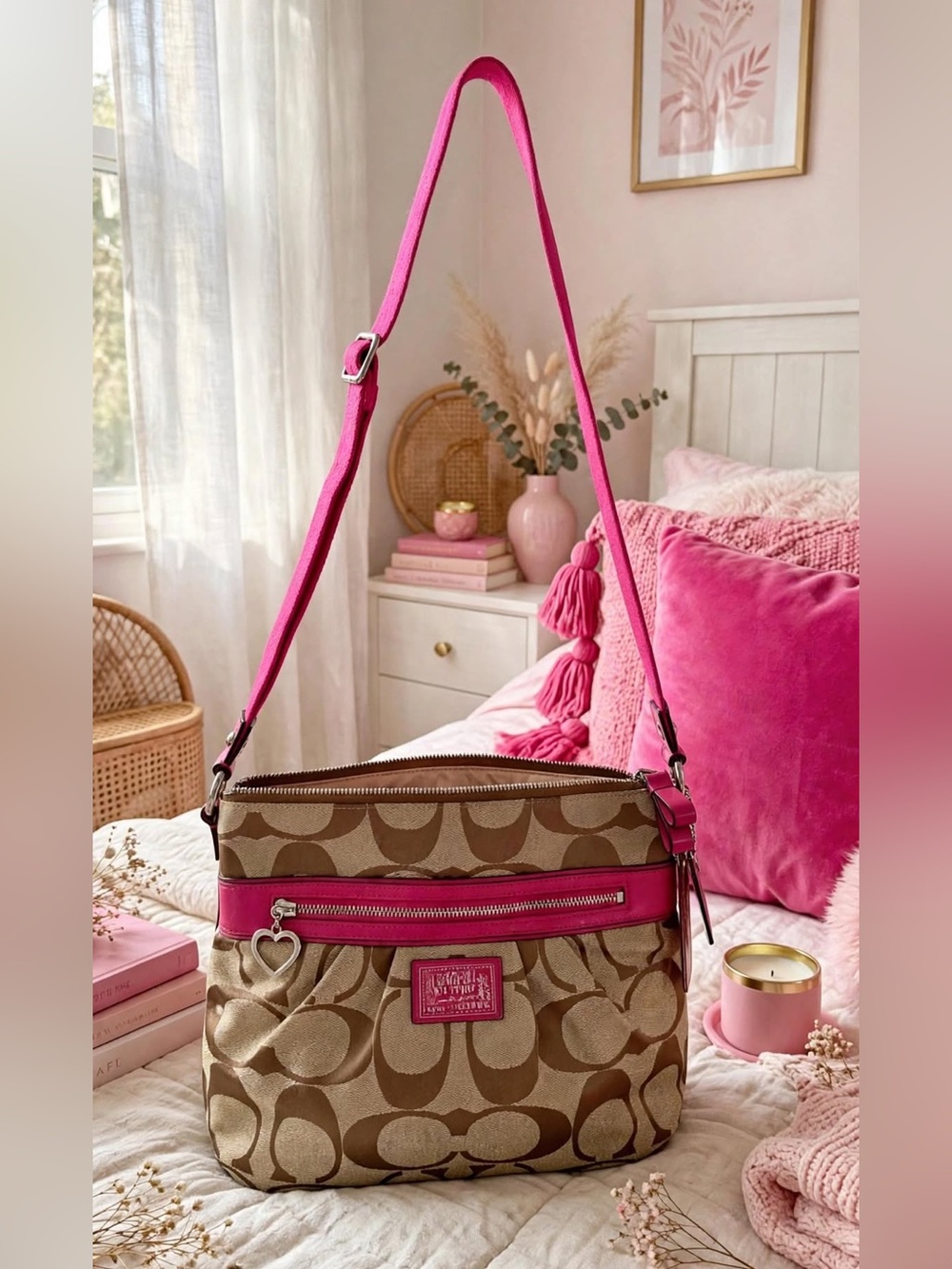 Coach Poppy Signature Glam Tote / Swingpack – F23946 (2012)